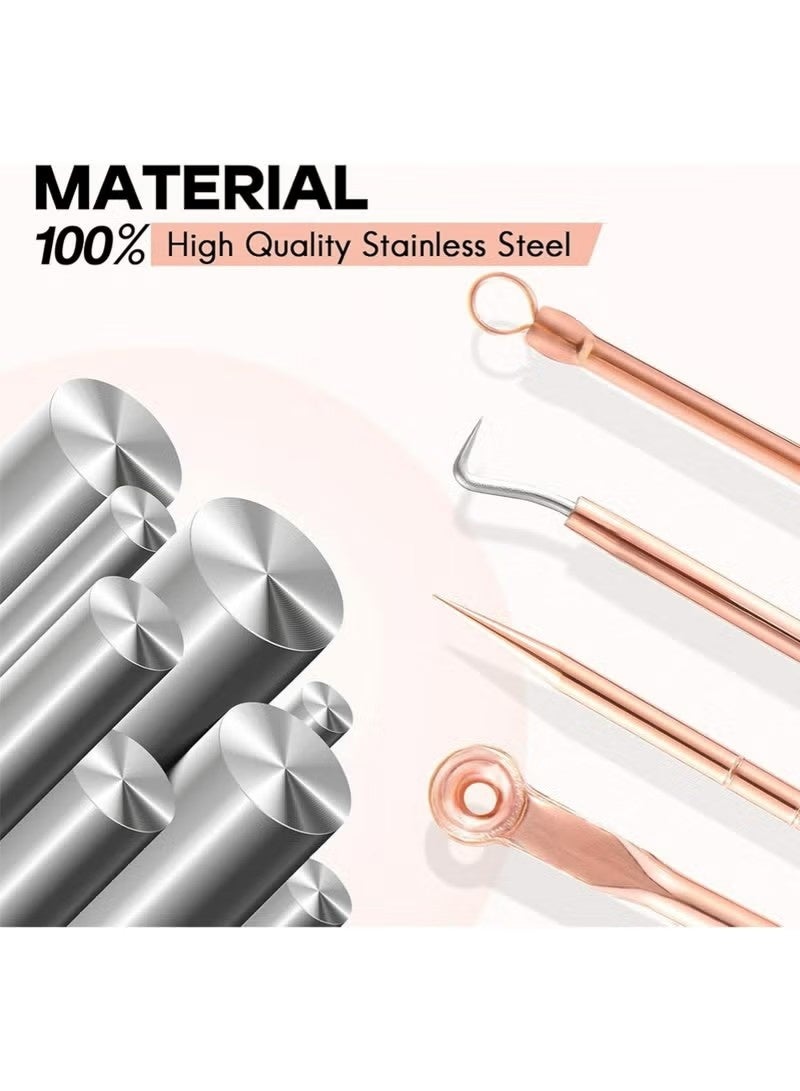Uliova 4-Piece Stainless Steel Blackhead Remover Kit, Professional Pimple Popper & Comedone Extractor Tools, Acne & Whitehead Removal Set for Nose and Face - Image 4